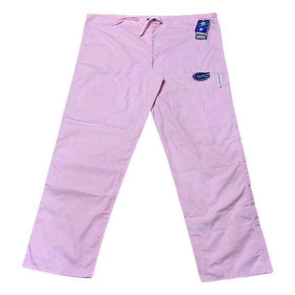 Gelscrubs Pink Florida Gators  Scrub Pants Size XL Drawstring Embroidered Logo - Picture 1 of 4